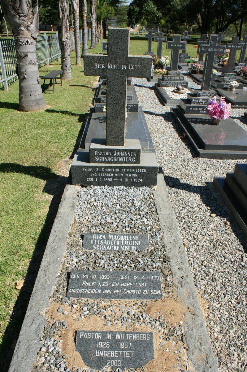 SCHNACKENBERG Johannes 1895-1974 &amp; Olga Magdalena Elisabeth Louise 1893-1970