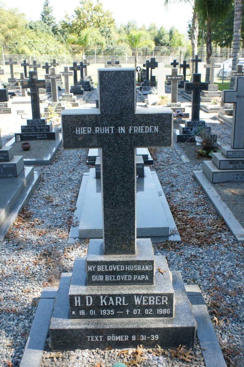 WEBER H.D. Karl 1935-1986