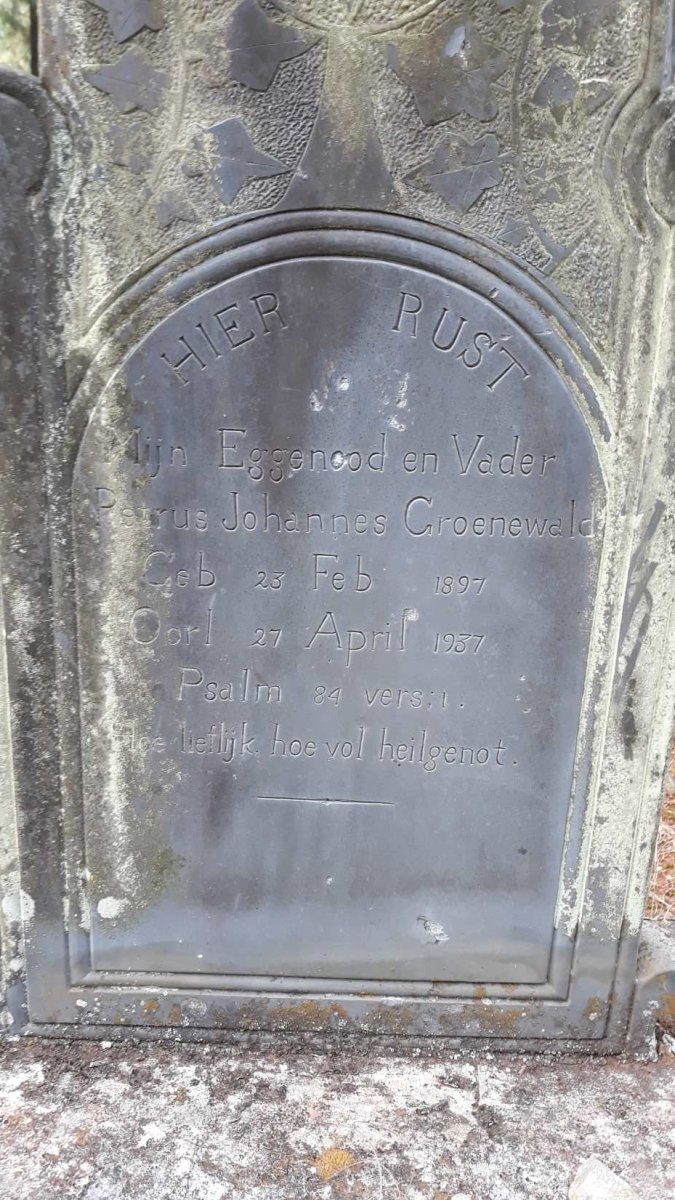 GROENEWALD Petrus Johannes 1897-1937