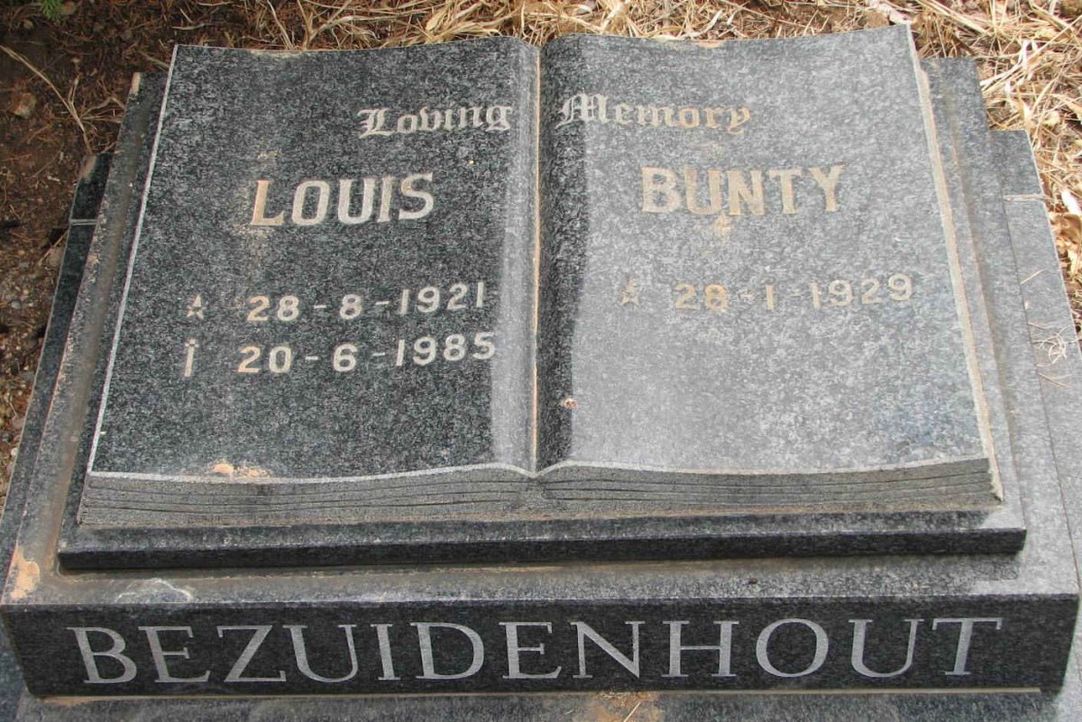BEZUIDENHOUT Louis 1921-1985 &amp; Bunty 1929-
