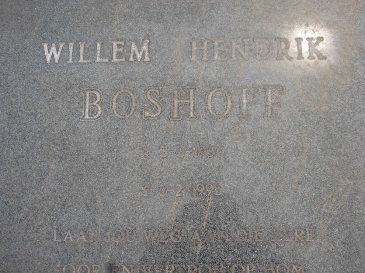 BOSHOFF Willem Hendrik 1930-1995