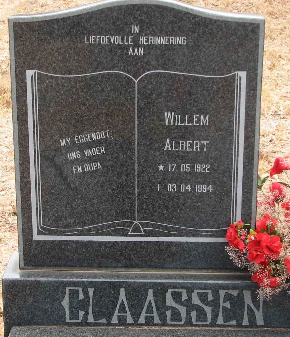 CLAASSEN Willem Albert 1922-1994