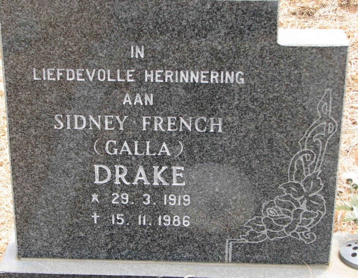 DRAKE Sidney French 1919-1986