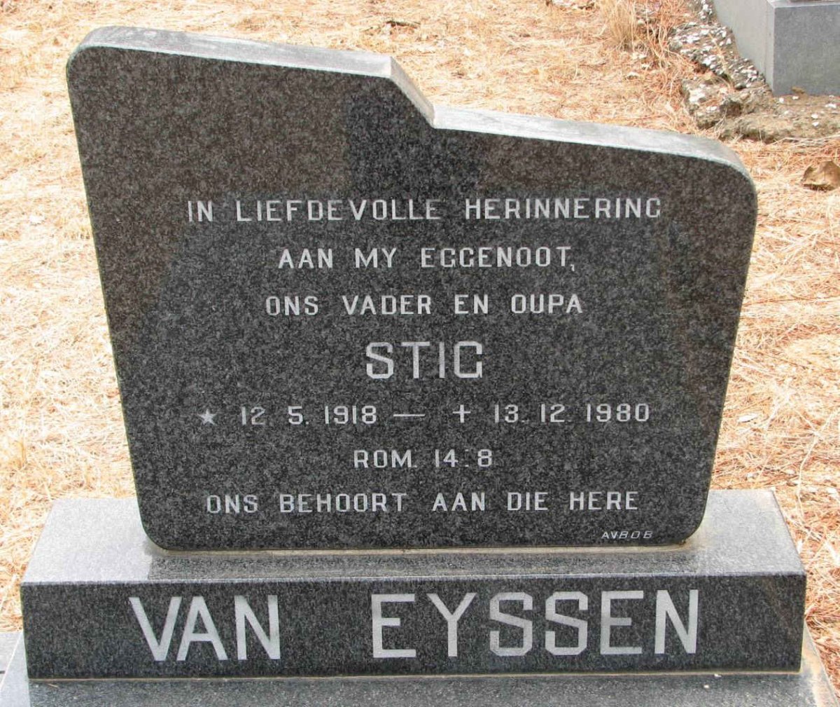 EYSSEN Stig, van 1918-1980
