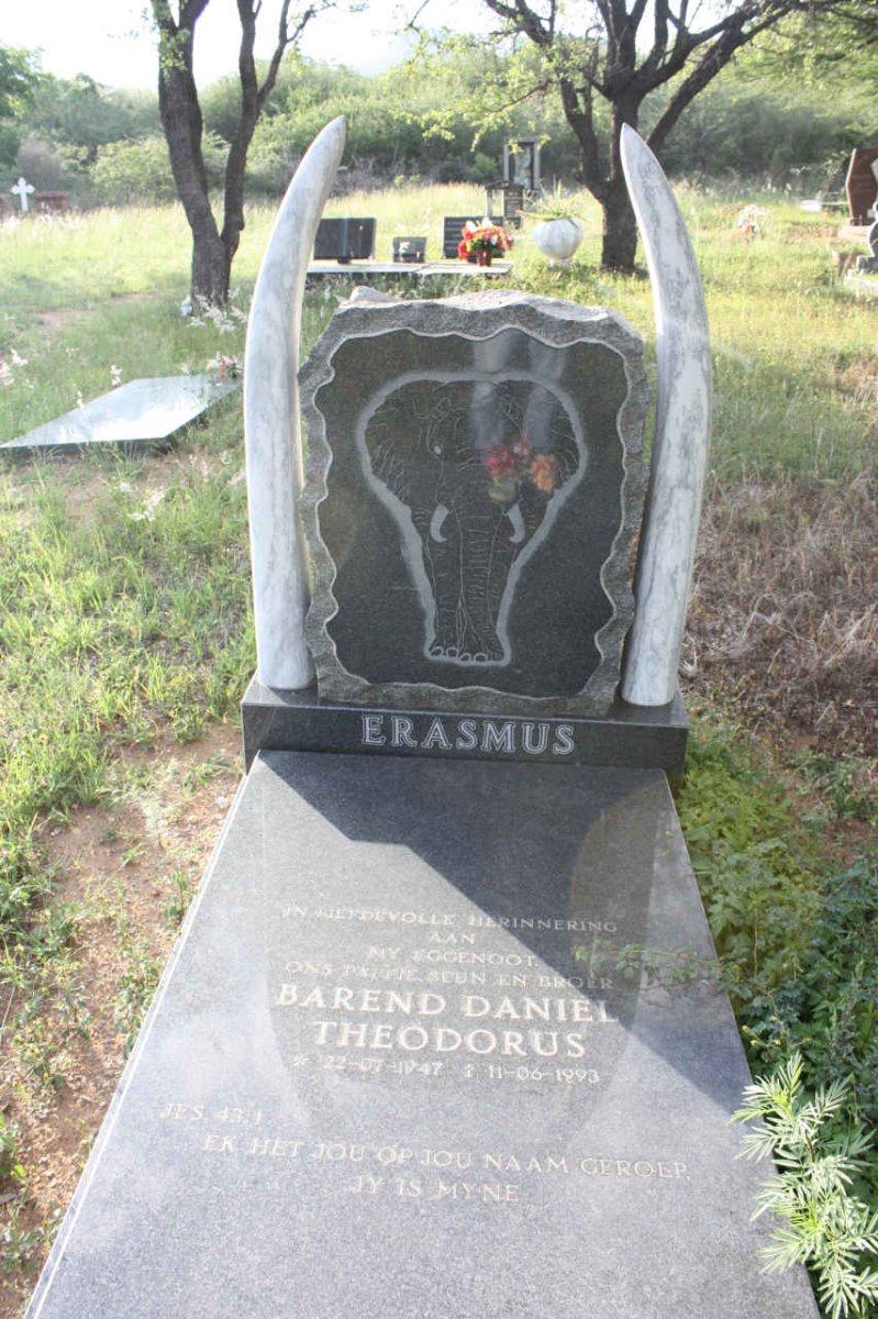 ERASMUS Barend Daniel Theodorus 1947-1993