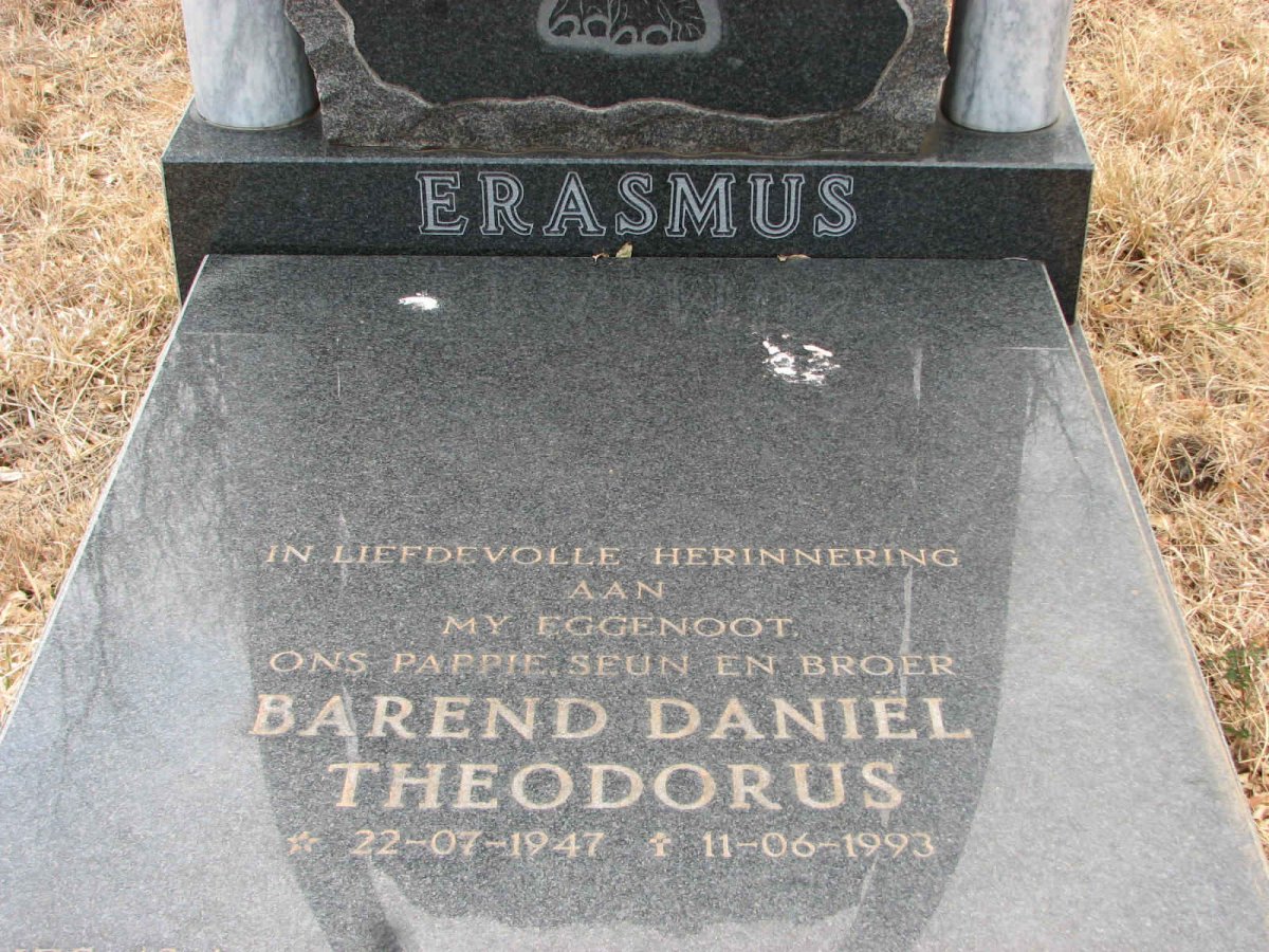 ERASMUS Barend Daniël Theodorus 1947-1993