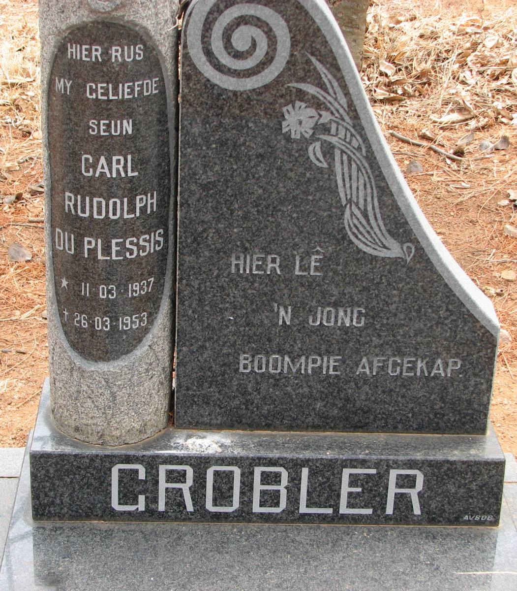 GROBLER Carl Rudolph Du Plessis 1937-1953