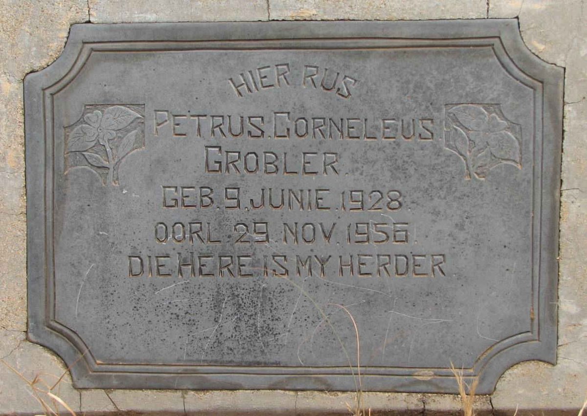 GROBLER Petrus Corneleus 1928-1956