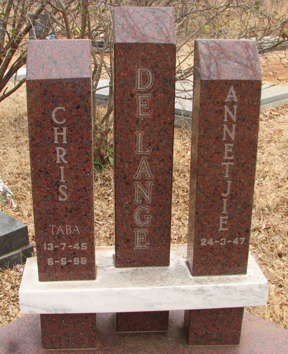 LANGE Chris, de 1945-1996 &amp; Annetjie 1947-