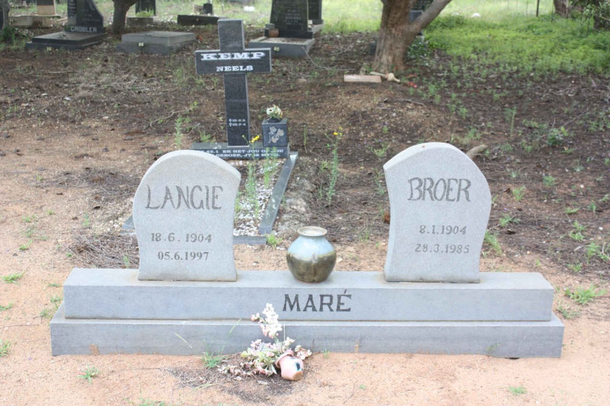 MARÉ Broer 1904-1985 &amp; Langie 1904-1997