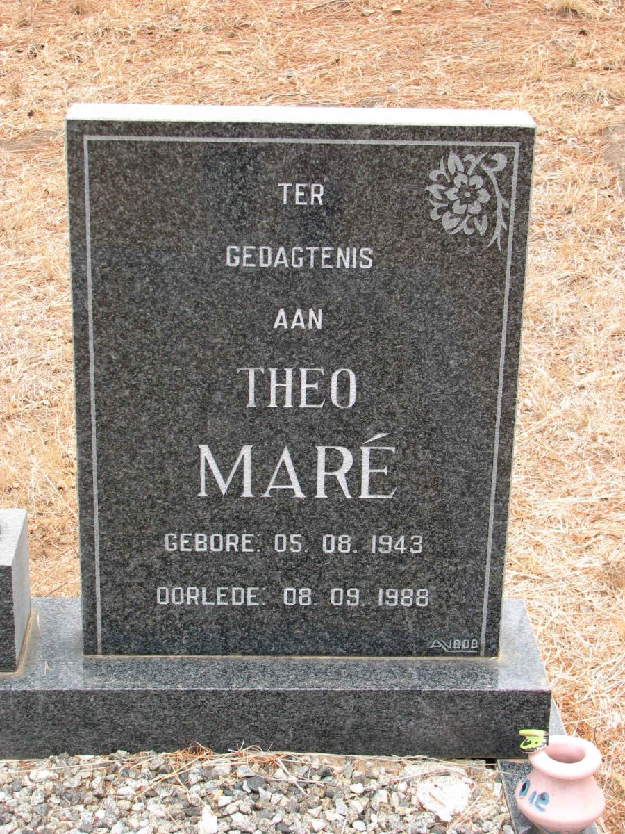 MARÉ Theo 1943-1988