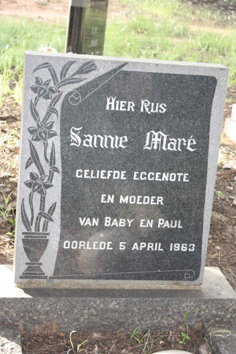 MARÉ Sannie -1963