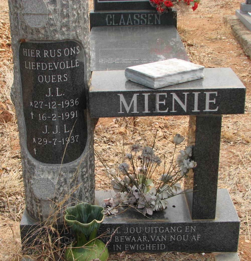 MIENIE J.L. 1936-1991 &amp; J.J.L. 1937-