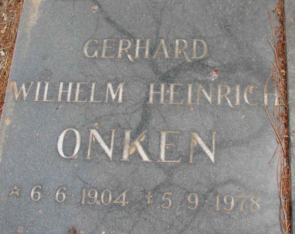 ONKEN Gerhard Wilhelm Heinrich 1904-1978