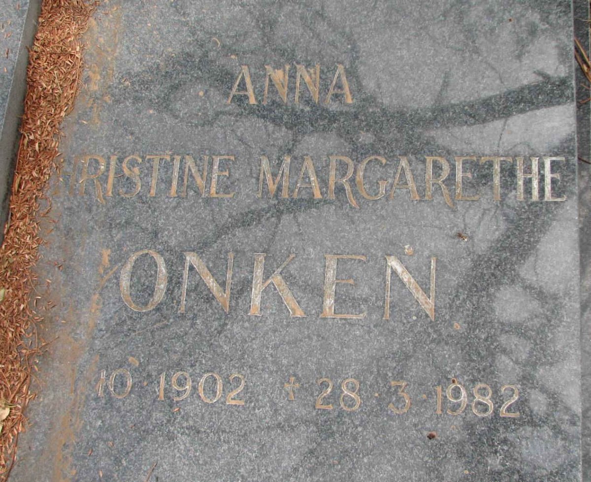 ONKEN Anna Christine Margarethe 1902-1982