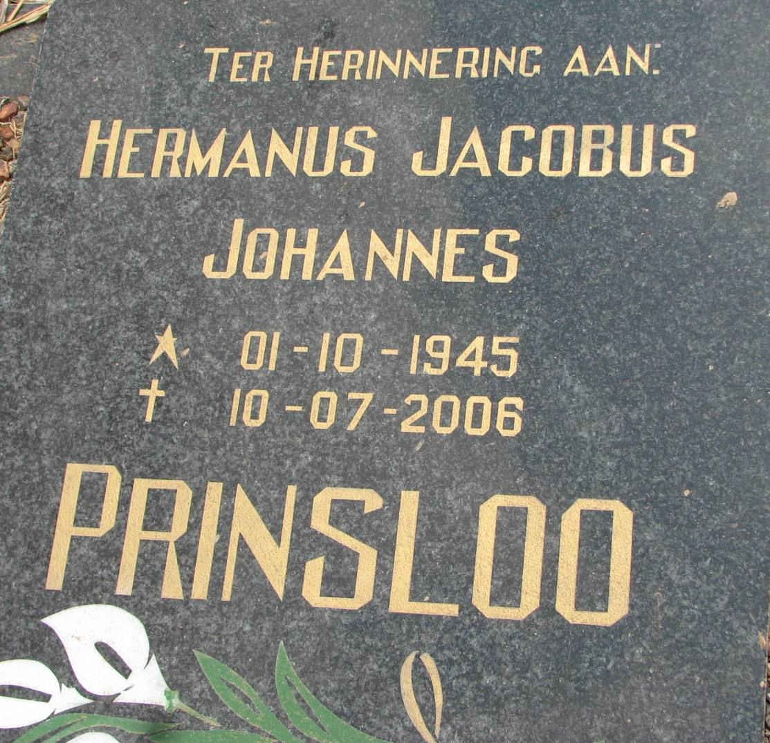 PRINSLOO Hermanus Jacobus Johannes 1945-2006