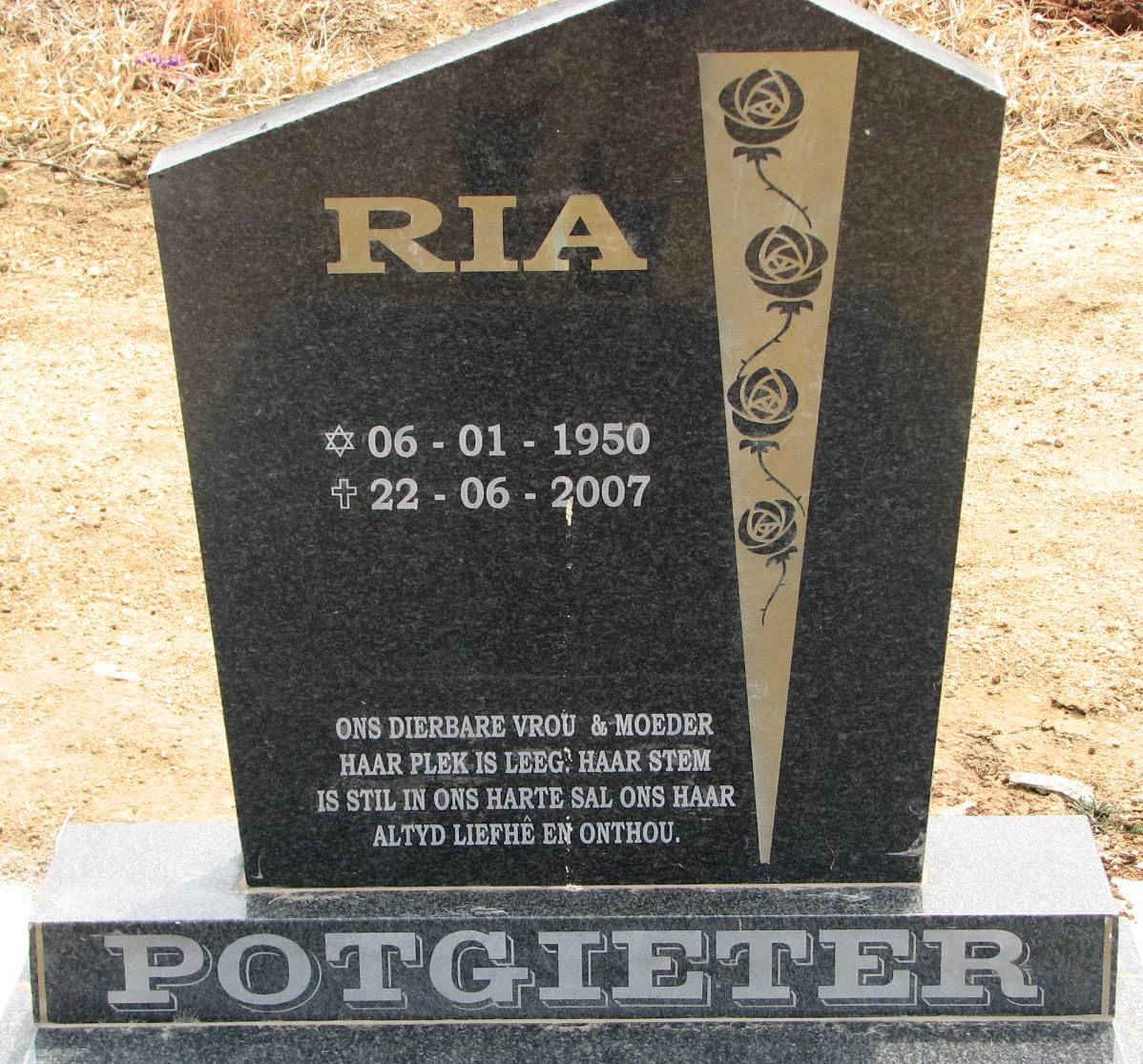 POTGIETER Ria 1950-2007
