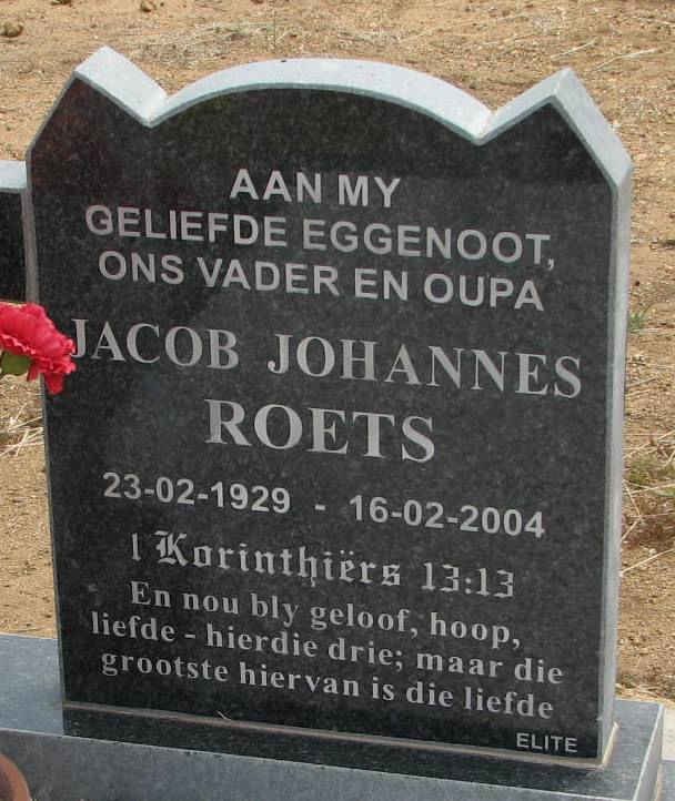 ROETS Jacob Johannes 1929-2004