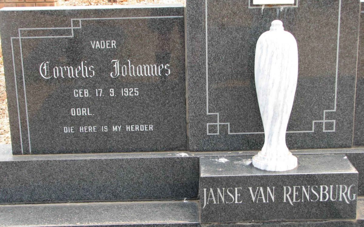 RENSBURG Cornelis Johannes, Janse van 1925-