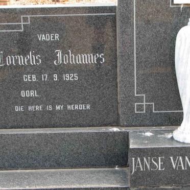 RENSBURG Cornelis Johannes, Janse van 1925- &amp; Jacoba Elizabeth DE WET 1931-