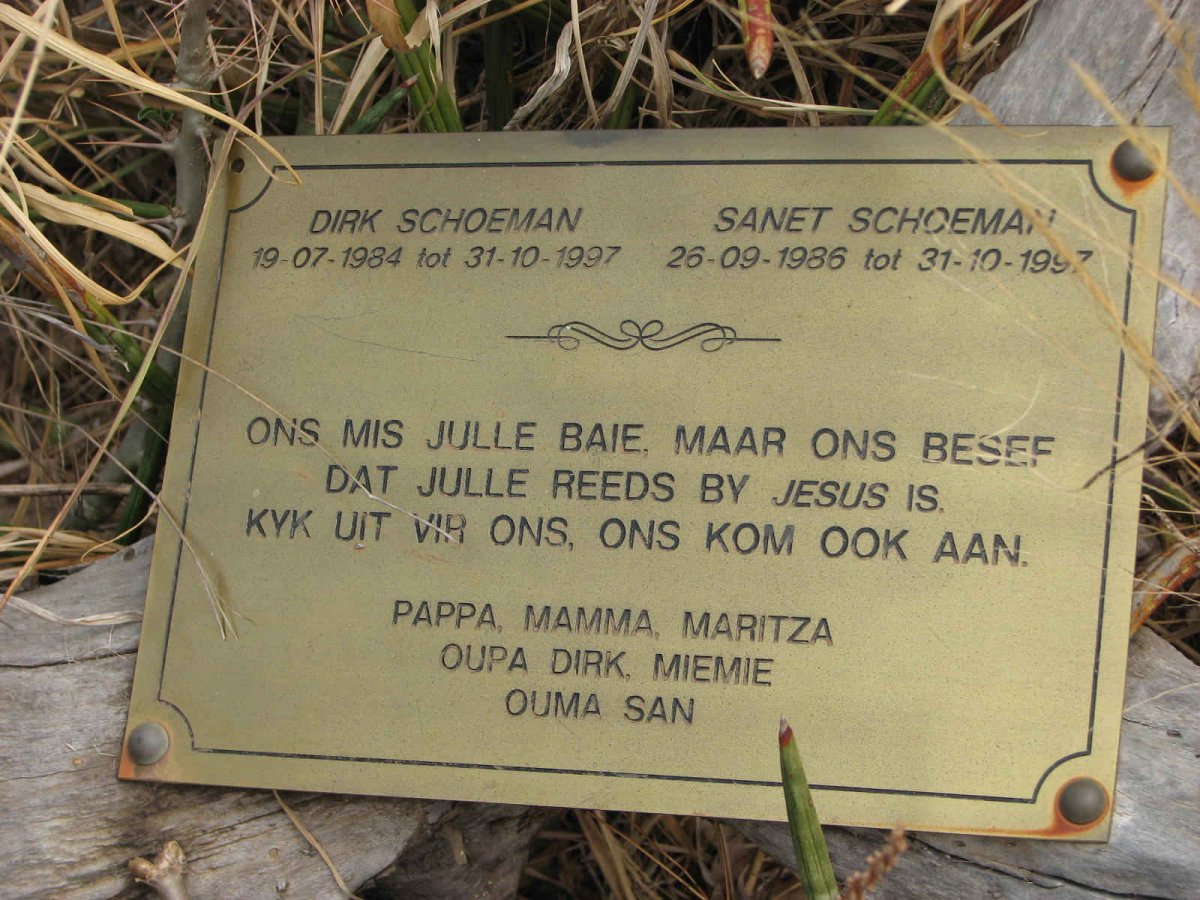 SCHOEMAN Dirk 1984-1997 :: SCHOEMAN Sanet 1986-1997