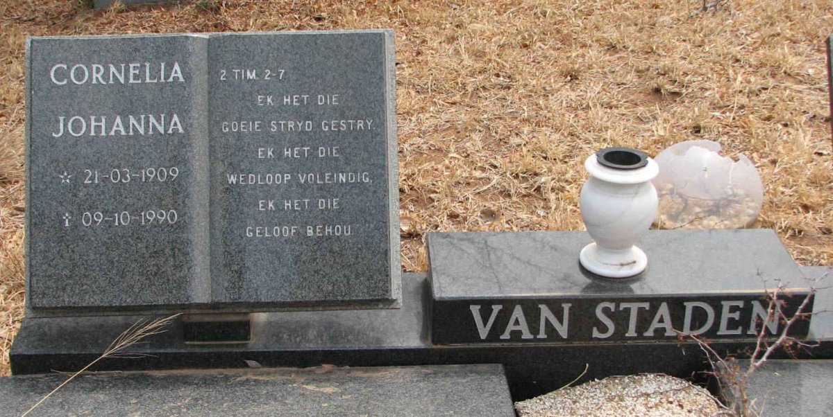 STADEN Cornelia Johanna, van 1909-1990