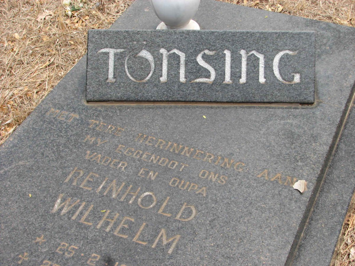TÖNSING Reinhold Wilhelm ??-??