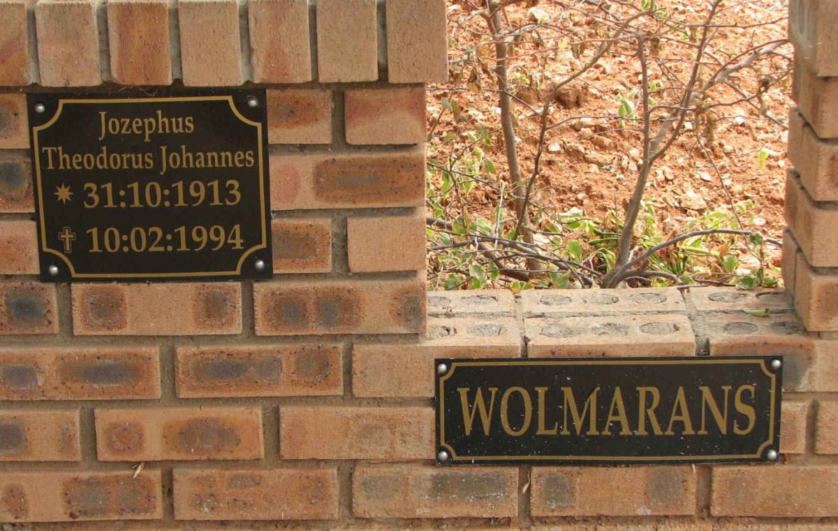 WOLMARANS Jozephus Theodorus Johannes 1913-1994