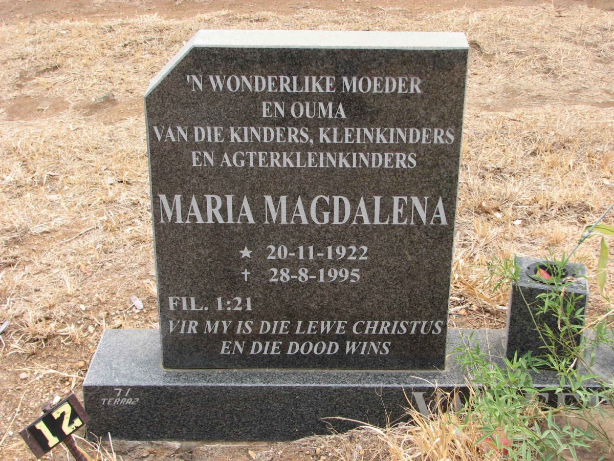 ? Maria Magdalena 1922-1995