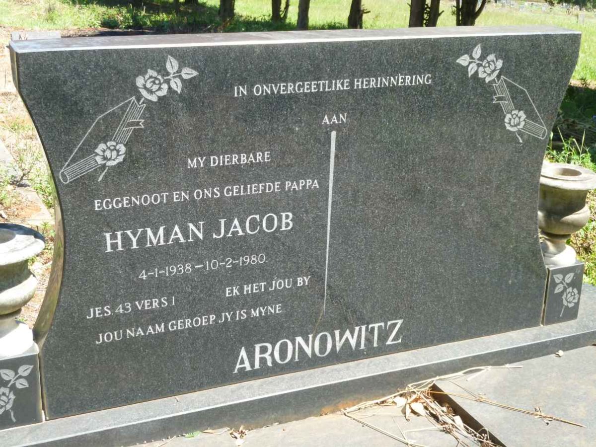 ARONOWITZ Hyman Jacob 1938-1980