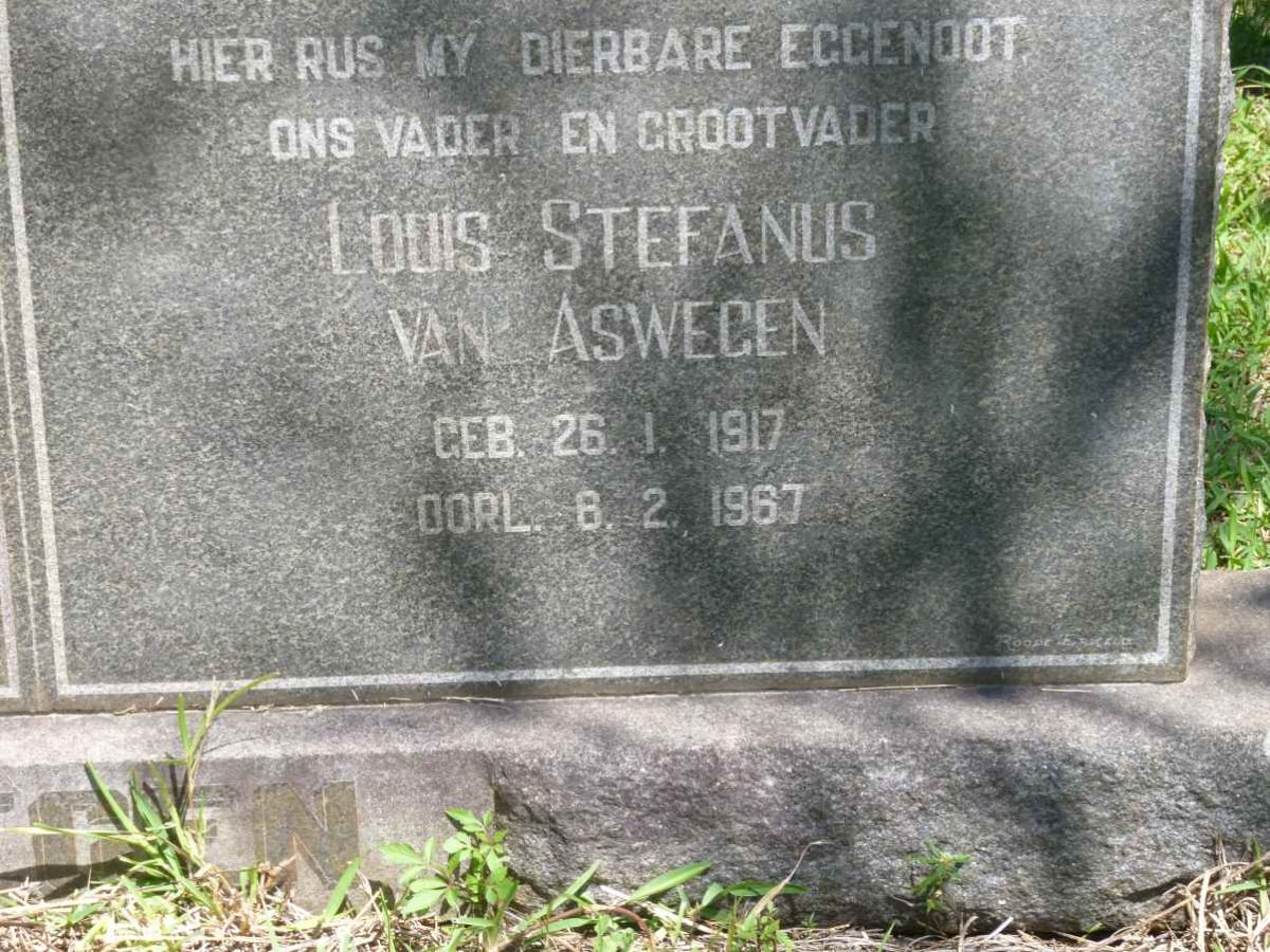 ASWEGEN Louis Stefanus, van 1917-1967