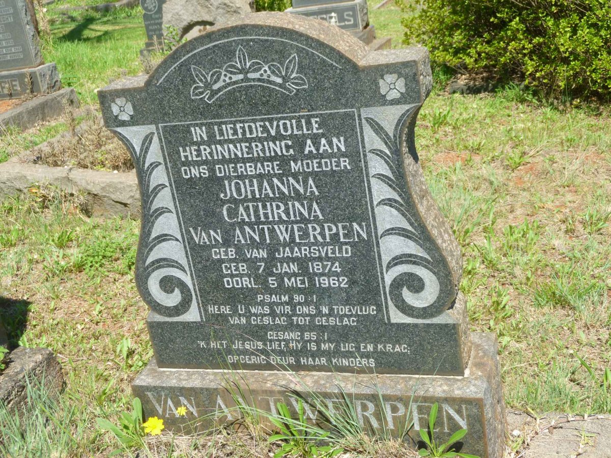 ANTWERPEN Johanna Catharina, van 1874-1962