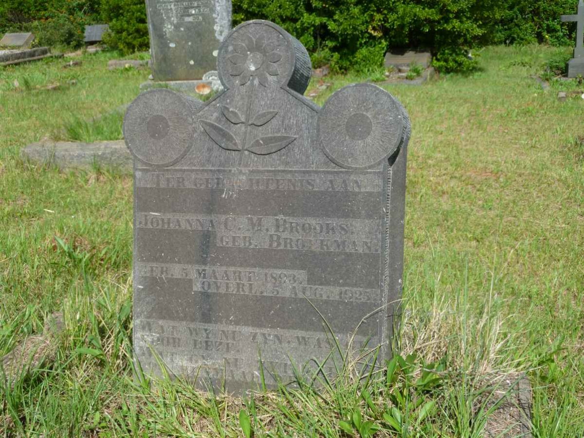 BROOKS Johanna C.M. nee BROEKMAN 1893-1925