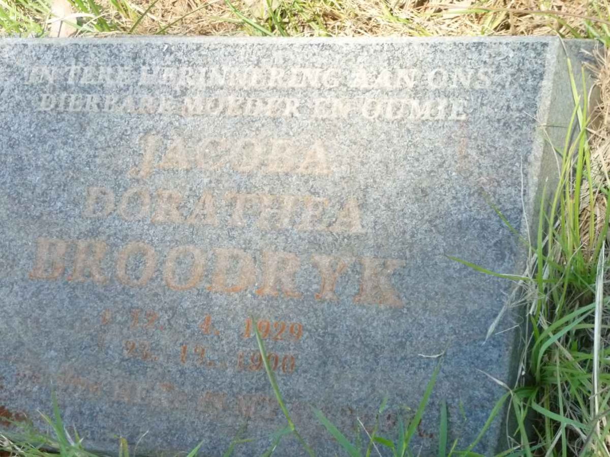 BROODRYK Jacoba Dorathea 1929-1990