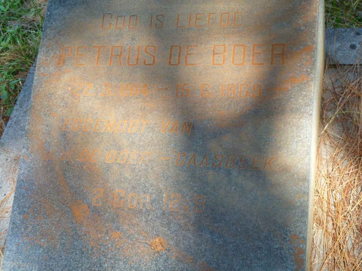BOER Petrus, de 1914-1969