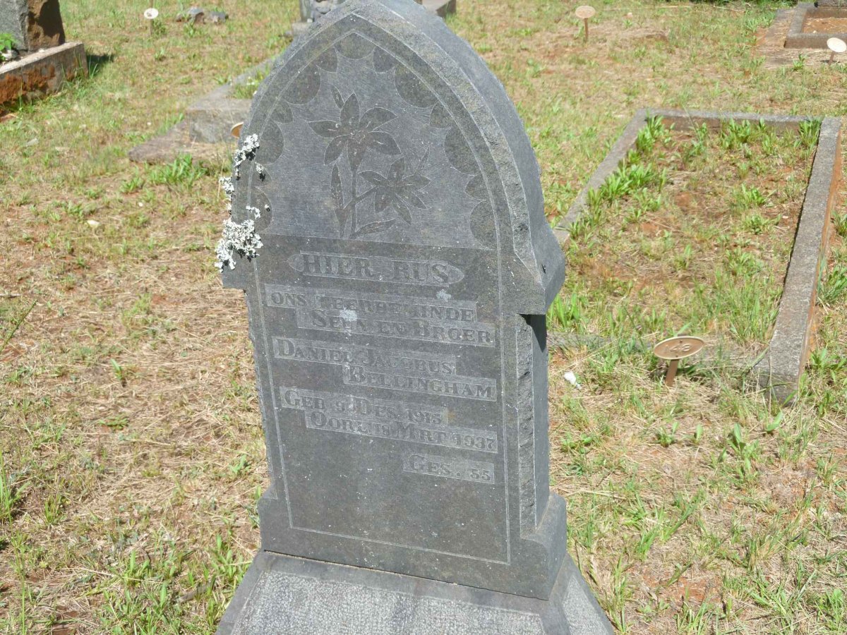 BELLINGHAM Daniel Jacobus 1915-1937