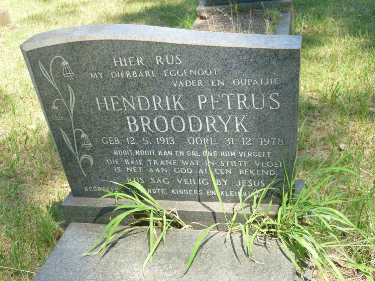 BROODRYK Hendrik Petrus 1913-1978