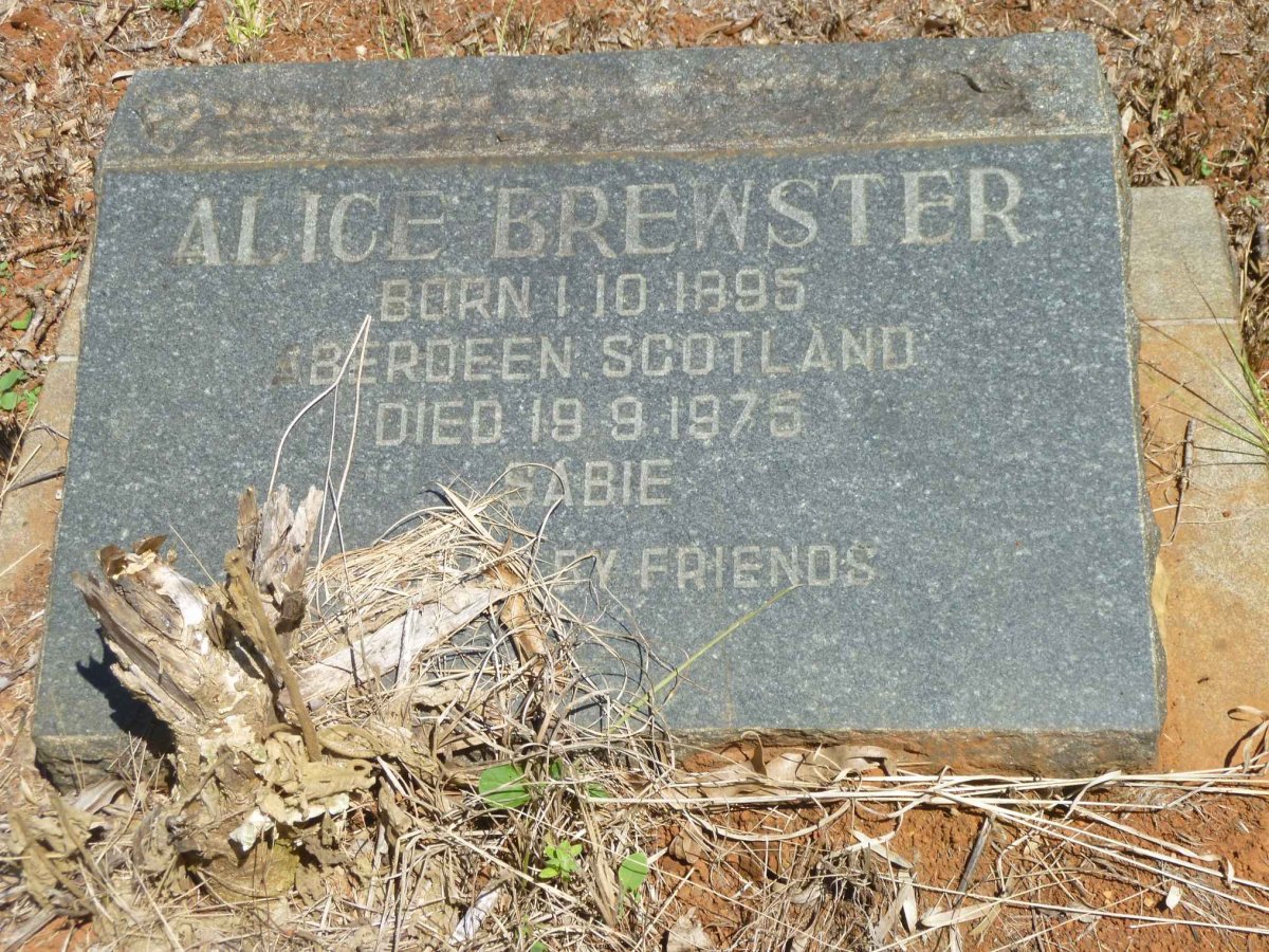 BREWSTER Alice 1895-1975