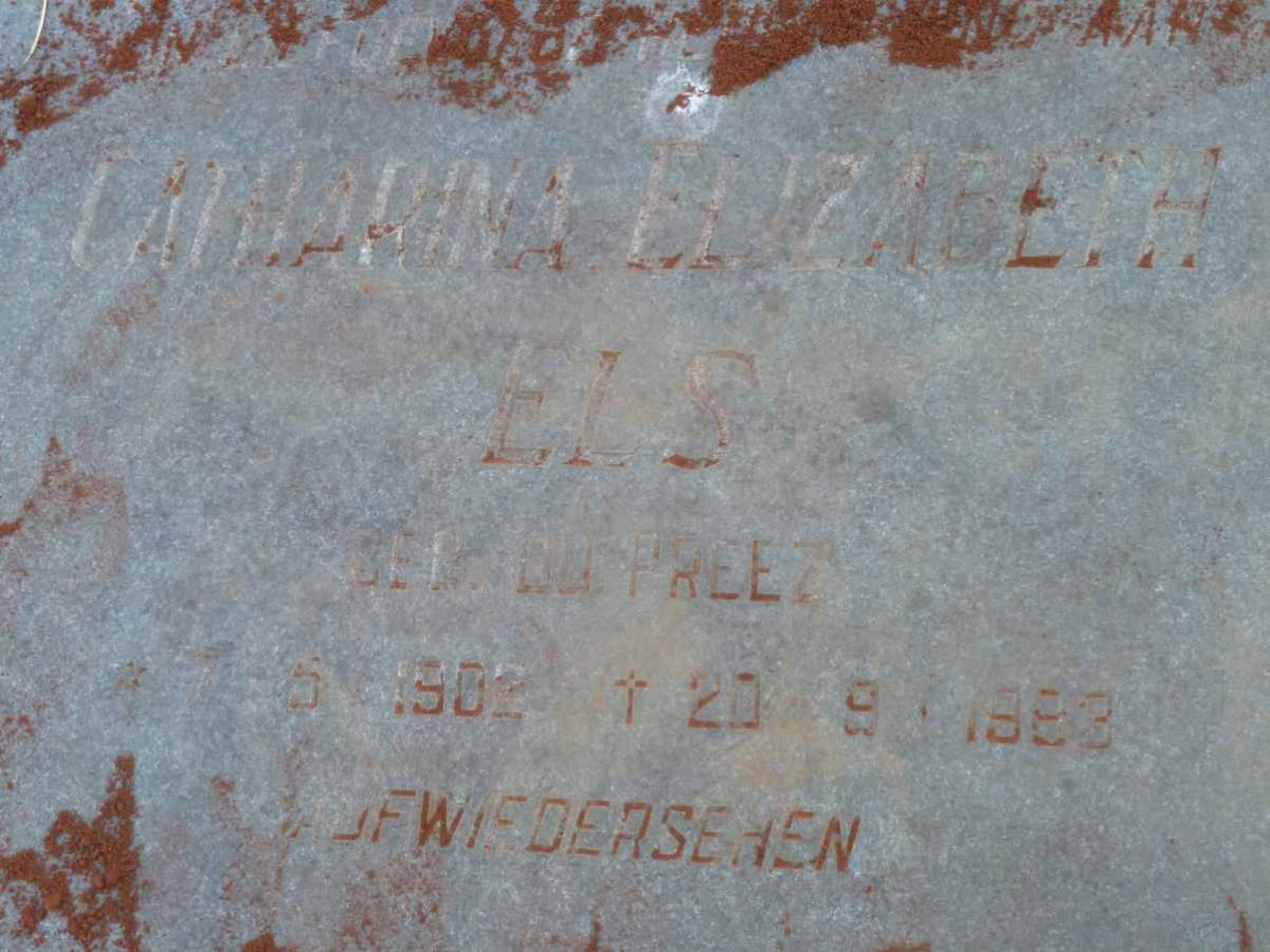 ELS Catharina Elizabeth nee DU PREEZ 1902-1983