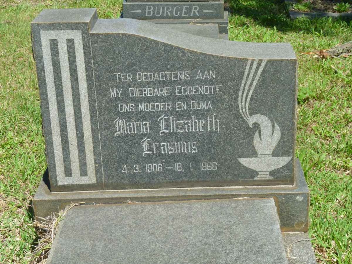 ERASMUS Maria Elizabeth 1906-1966
