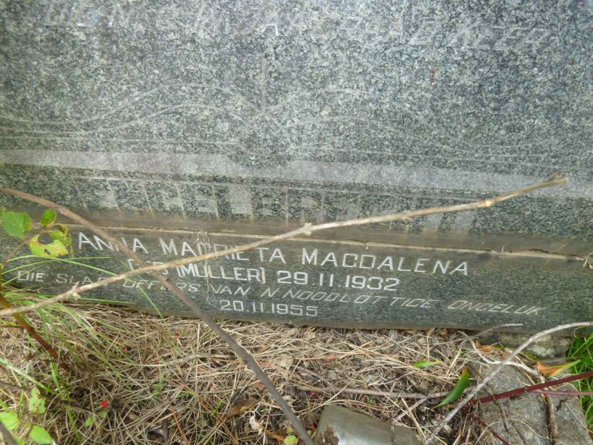 ENGELBRECHT Anna Magrieta Magdalena nee MULLER 1932-1955