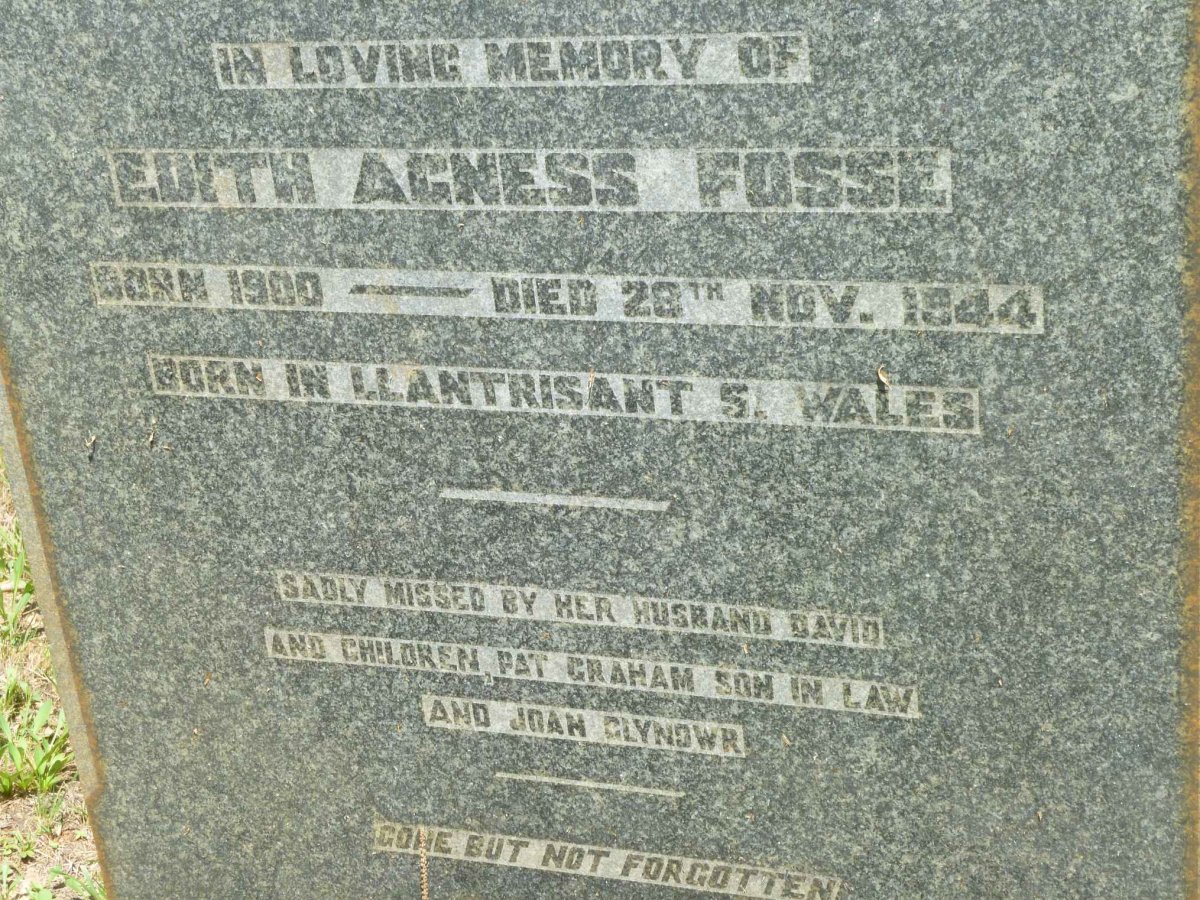FOSSE Edith Agness 1900-1944