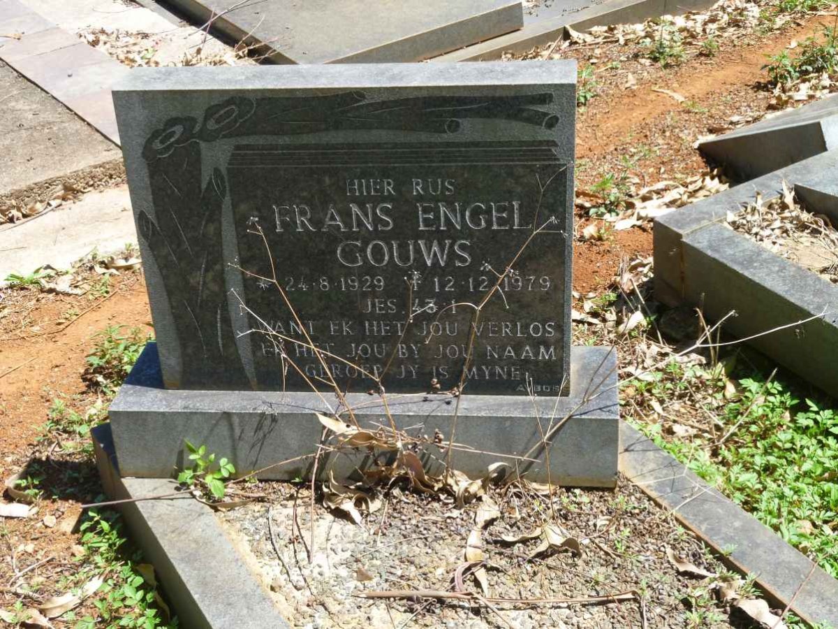 GOUWS Frans Engel 1929-1979