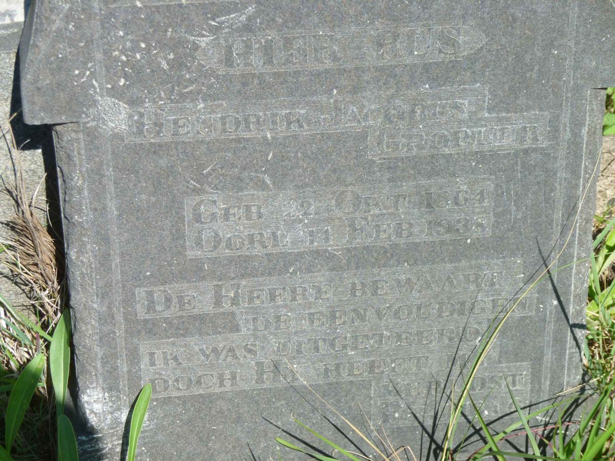 GROBLER Hendrik Jacobus 1864-1938