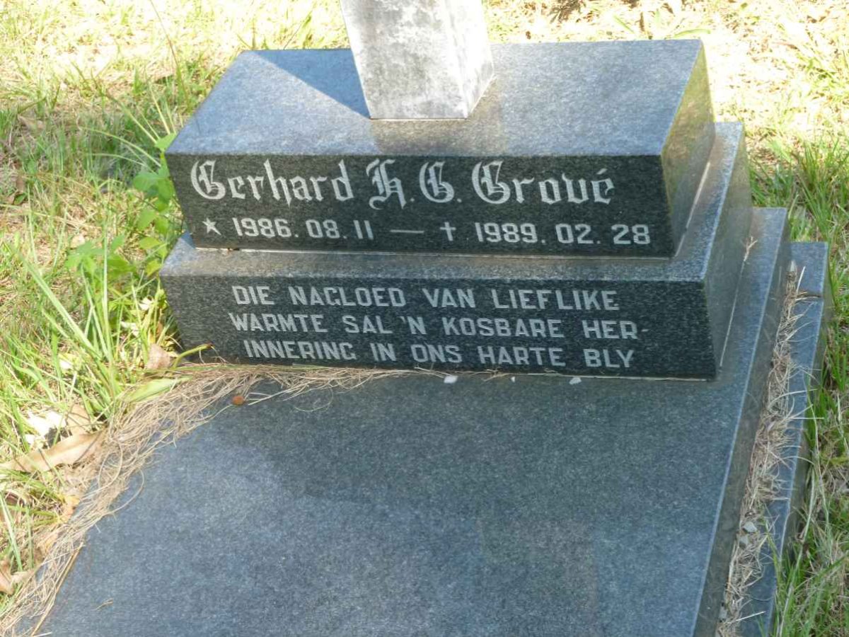 GROVE Gerhard H.G. 1986-1989