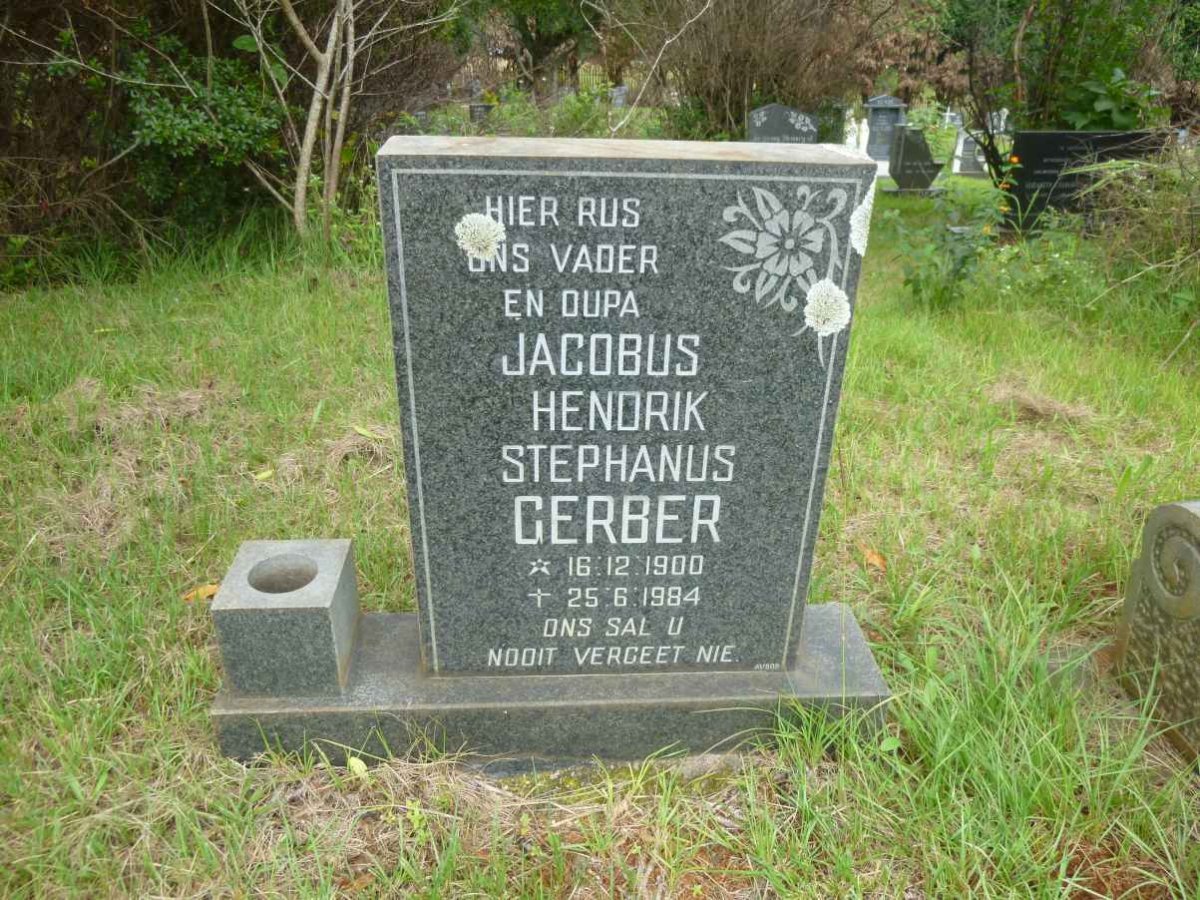 GERBER Jacobus Hendrik Stephanus 1900-1984