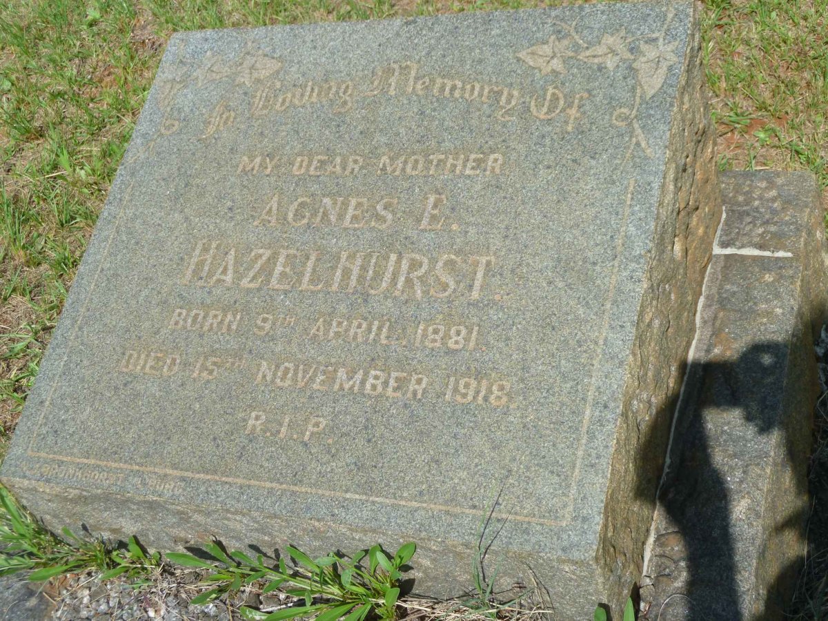 HAZELHURST Agnes E. 1881-1918