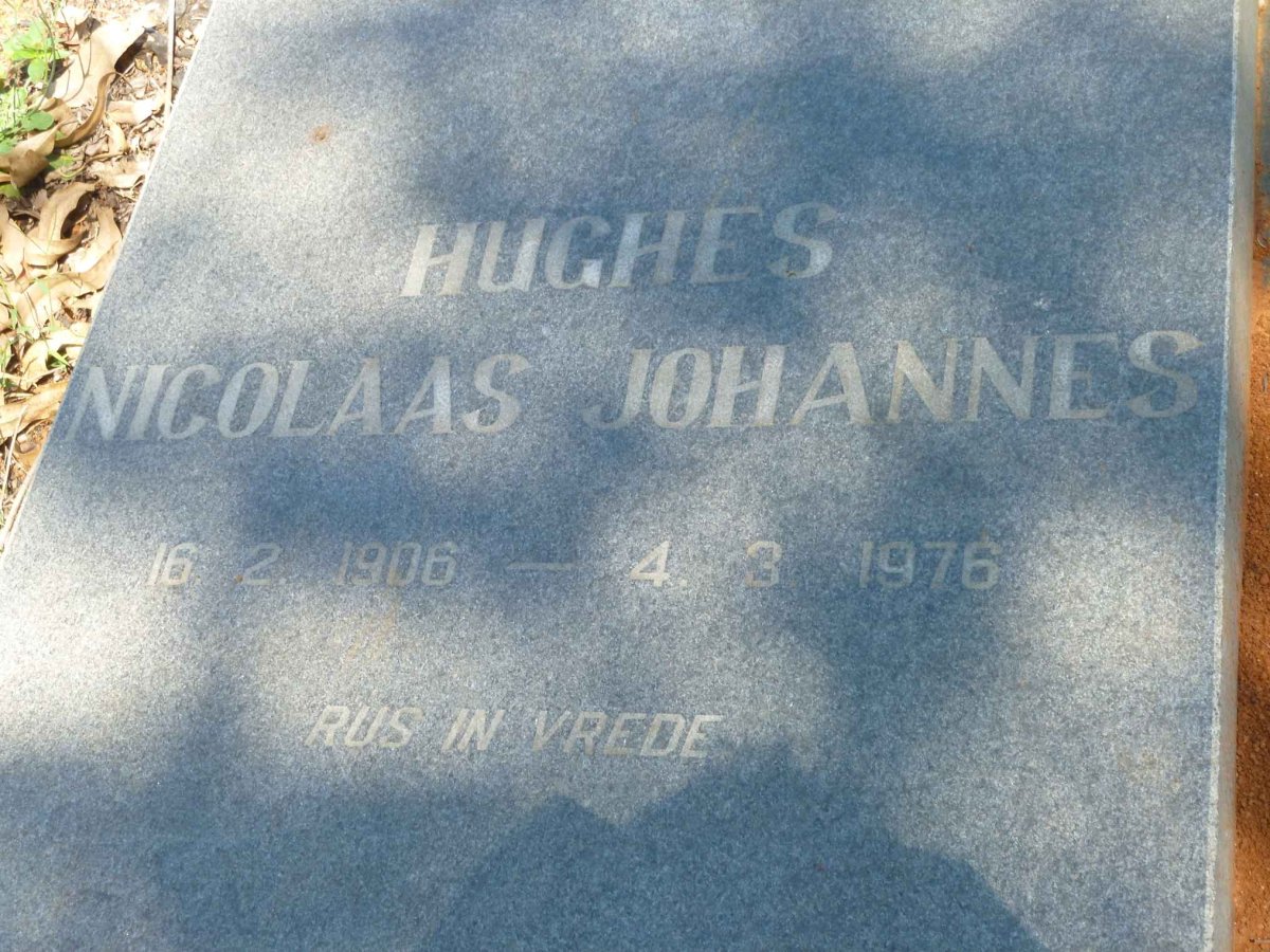 HUGHES Nicolaas Johannes 1906-1976
