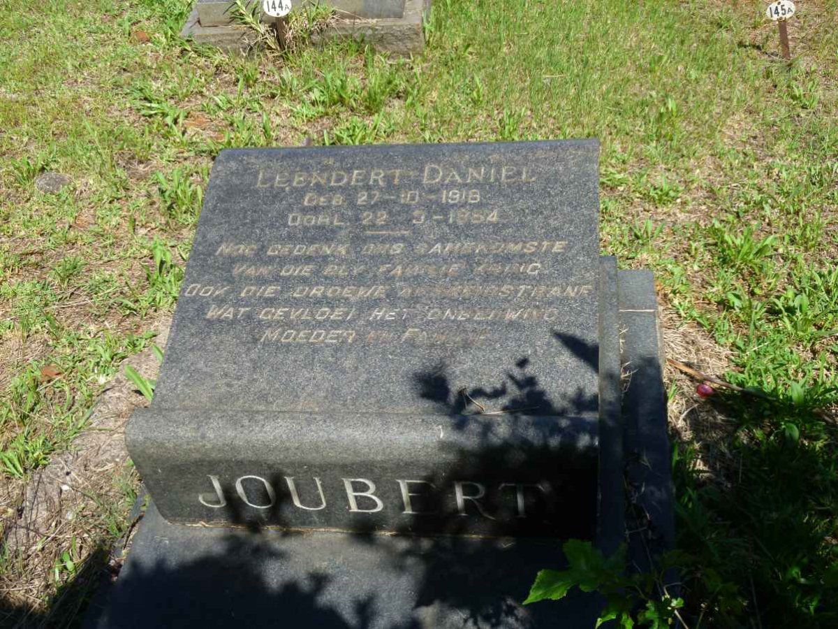 JOUBERT Leendert Daniel 1918-1964