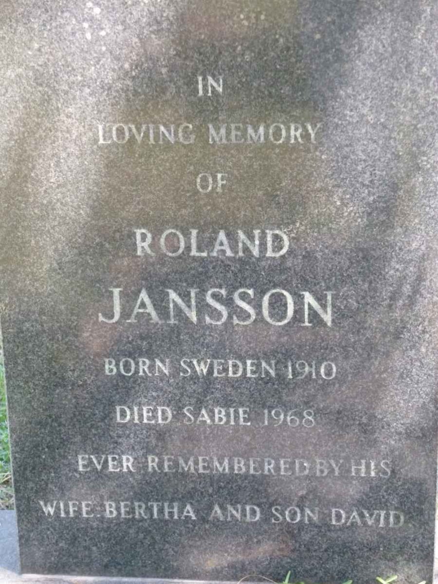 JANSSON Roland 1910-1968